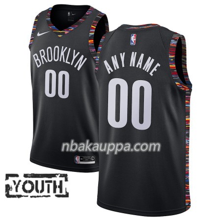 Brooklyn Nets Custom 2018-19 Nike City Edition Musta Pelipaidat Swingman - Lasten